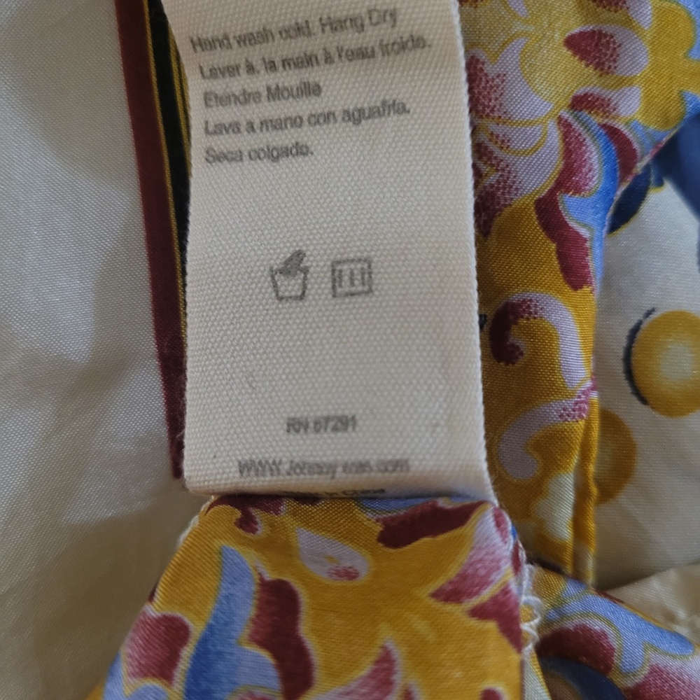 Johnny was 100% Silk Blouse Size Large - Picture 6 of 7